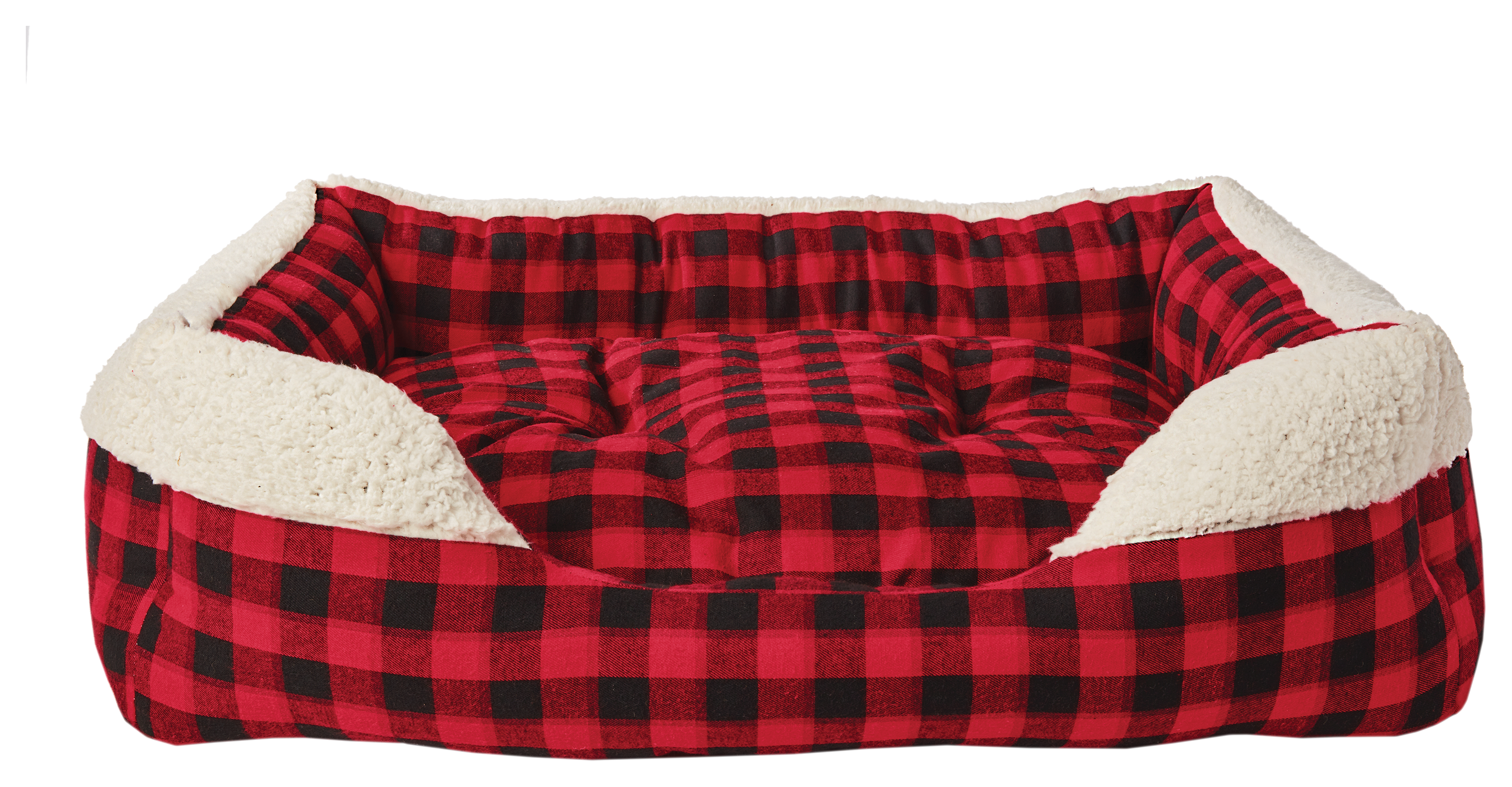 Bass Pro Shops Buffalo Plaid Holiday Dog Bed Bass Pro Shops